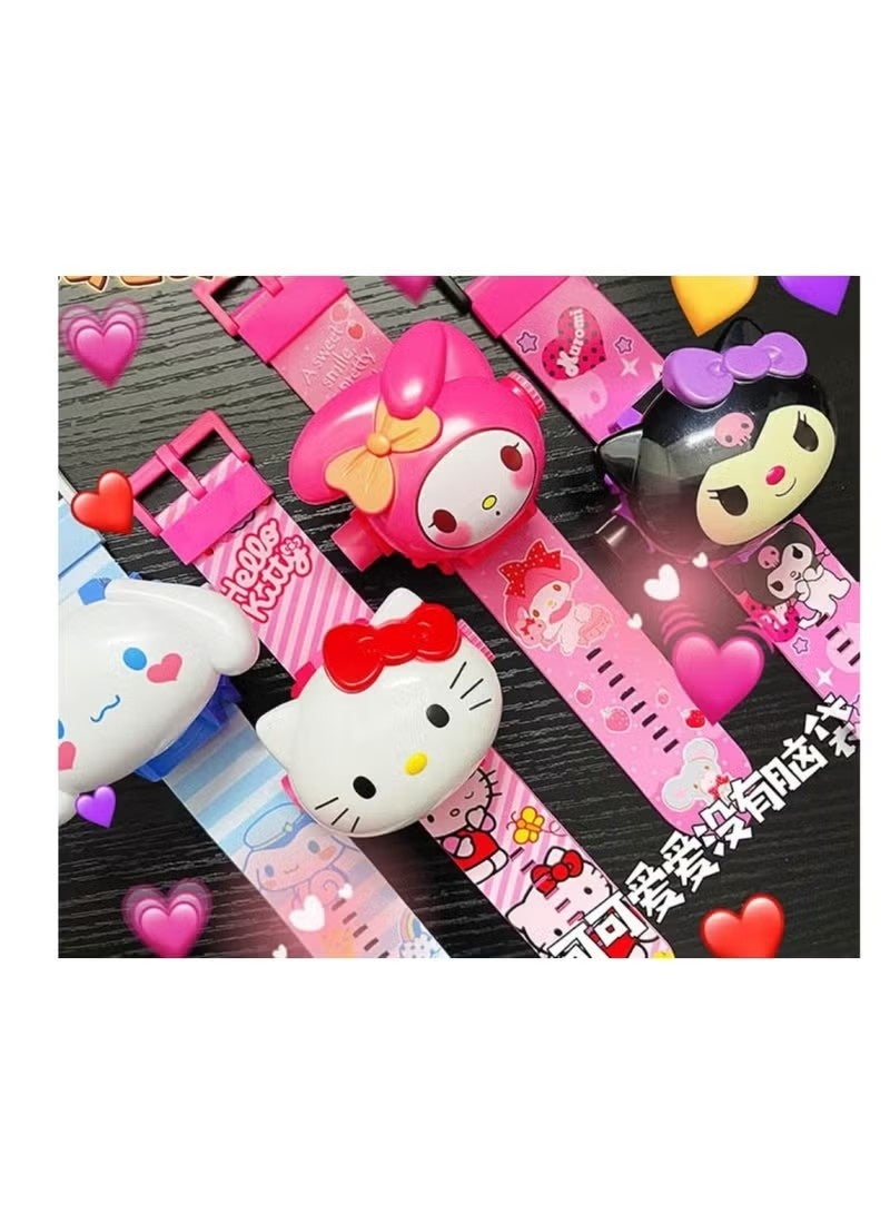 ساعة ميلودي كورومي سينامورول الكرتونية ثلاثية الأبعاد المضيئة الرقمية للأطفال - Image 5