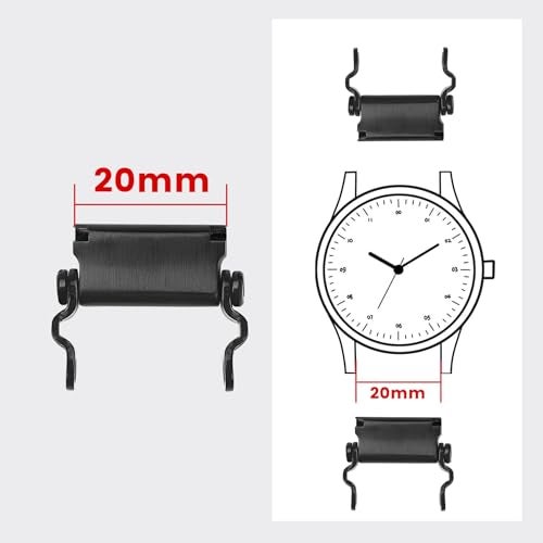 Ozzagar Watch Adapter Compatible with LEATHERMAN TREAD Multitool Bracelet Compatible with 20 mm Lug Width Watch, Made of Precision Machined Stainless Steel (20mm, Black) - Image 3