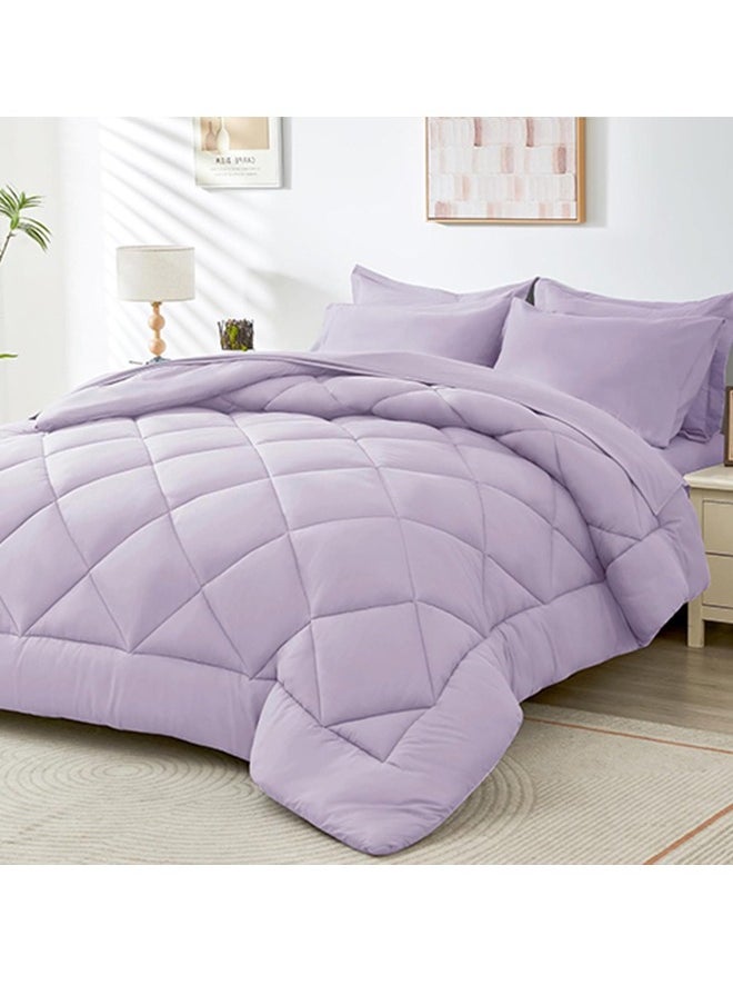 Tiba - Snooze,Plain winter quilt,220*235 cm,Lavender - Image 1