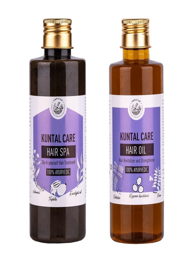 AMRUTAM Kuntal Care Hair Spa & Oil Combo Pack | Herbal Hair Care with Amla, Bhringraj, and more - Image 1