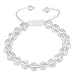 AD Beads Natural 10mm Gemstone Bracelets Healing Power Crystal Macrame Adjustable 79 Inch Clear Crystal - Image 2
