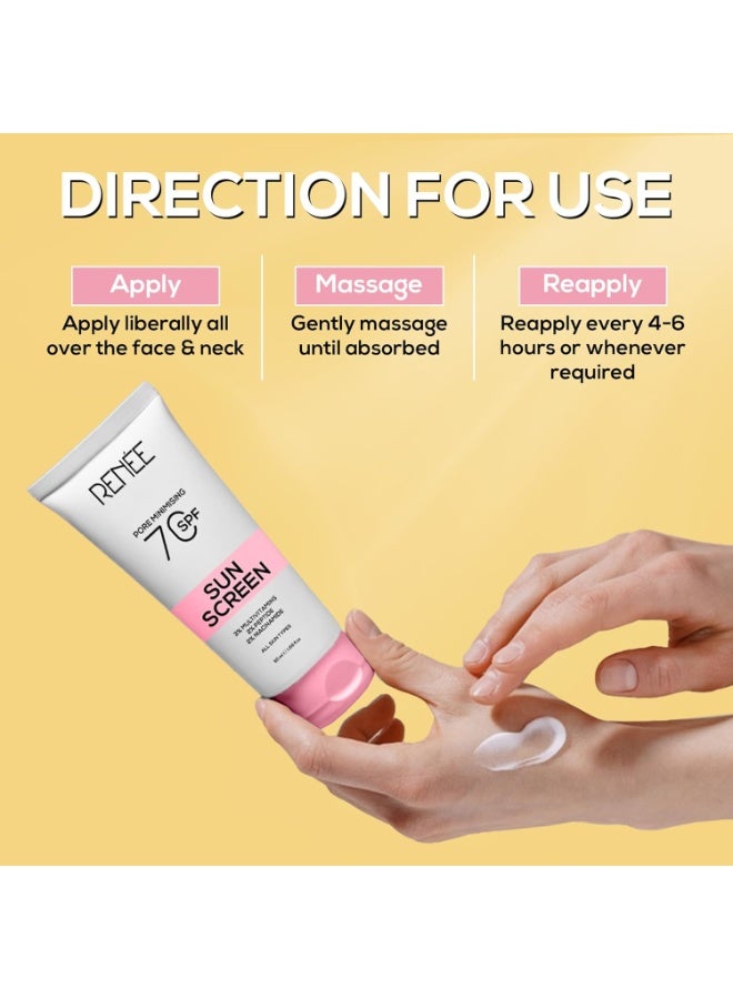 رينيه واقي الشمس رينيه لتصغير المسام بعامل حماية 70 مع 2% نياسيناميد، 2% ببتيد، و3% فيتامينات متعددة، 50 مل - Image 4