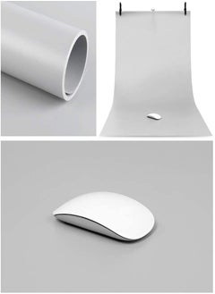 PADOM Padom (120x200cm) Photography Backdrop Matte PVC Background Paper for Photo Video Photography Studio (GRAY)  - Image 2