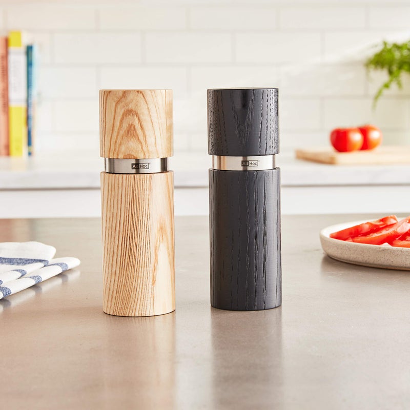 AdHoc Textura Pepper and Salt Mill Set - Salt & Pepper Mill for Seasoning - Handy Grinder with Ceramic Grinding Mechanism - Adjustable Grinder for Cooking - Image 2