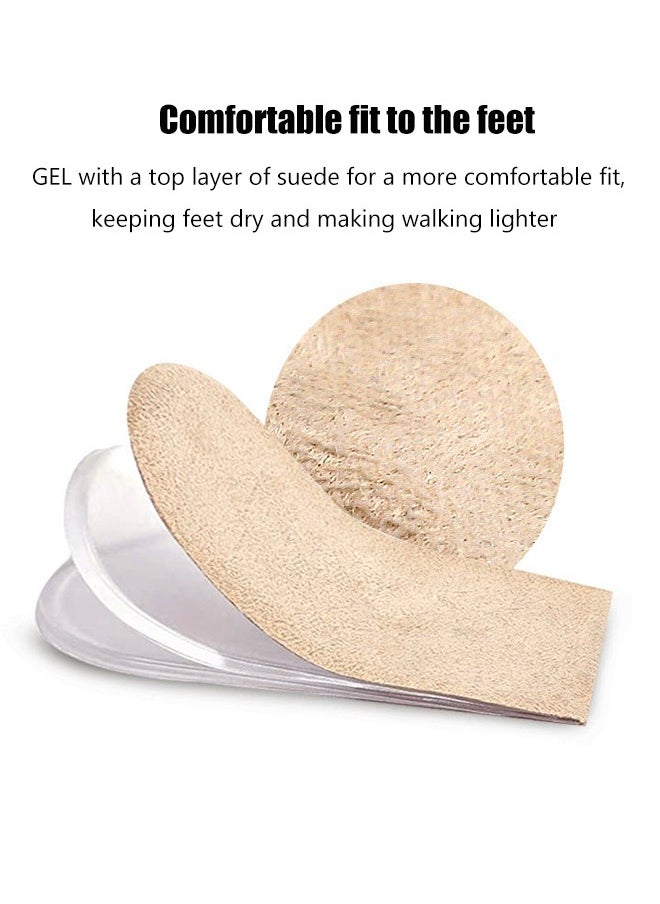 Generic - 1 Pair Heel Lift Inserts, 4 Layer 2.5cm Adjustable Orthopedic Gel Shoe Lifts For Leg Length Discrepancies, Heel Pain, Achilles Tendonitis, Heel Cushion For Men 9-14 Or Women 10-13(Size S) - Image 1