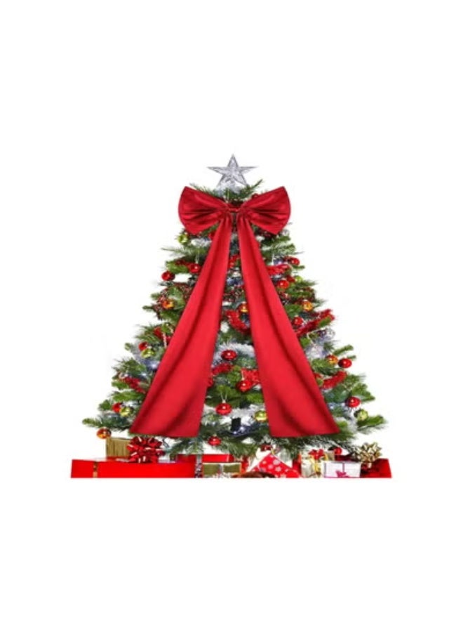 klarako Christmas Tree Topper Bow, Extra Large Christmas Tree Topper Bow, Large Christmas Tree Toppers Satin Bows Christmas Decorations, Christmas Decorations (1PC) - Image 1