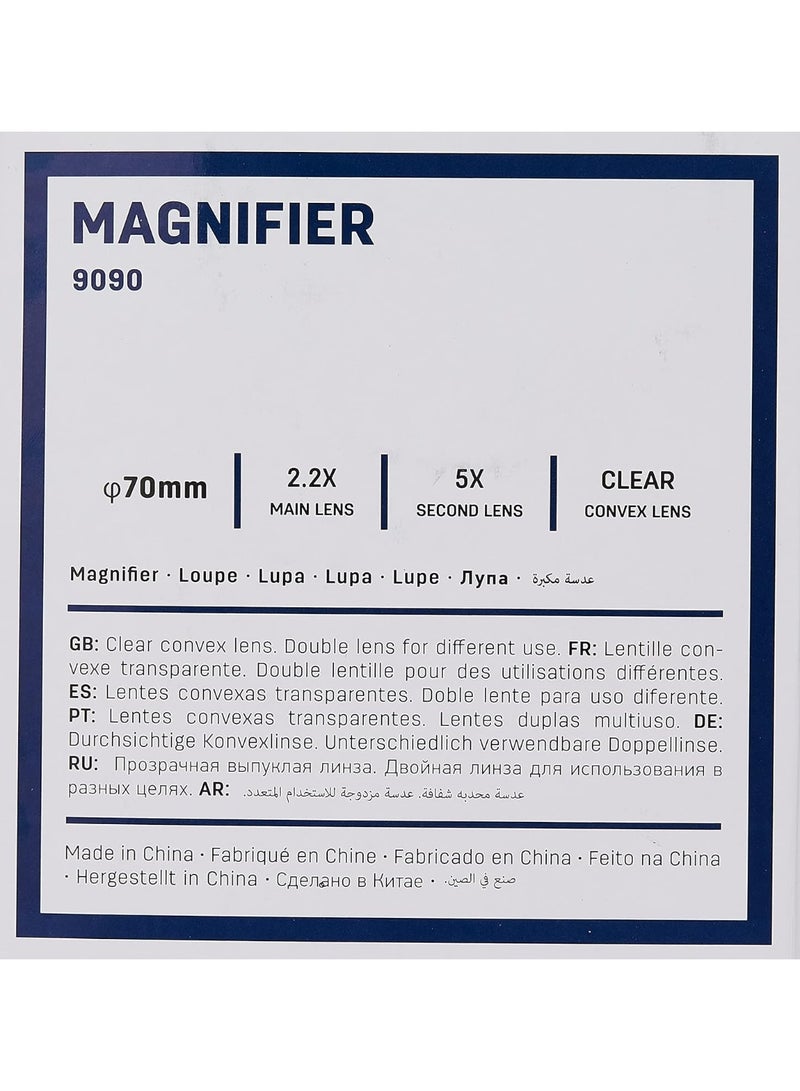 Deli Magnifier Glass 70 mm Diamenter, Black - Image 4
