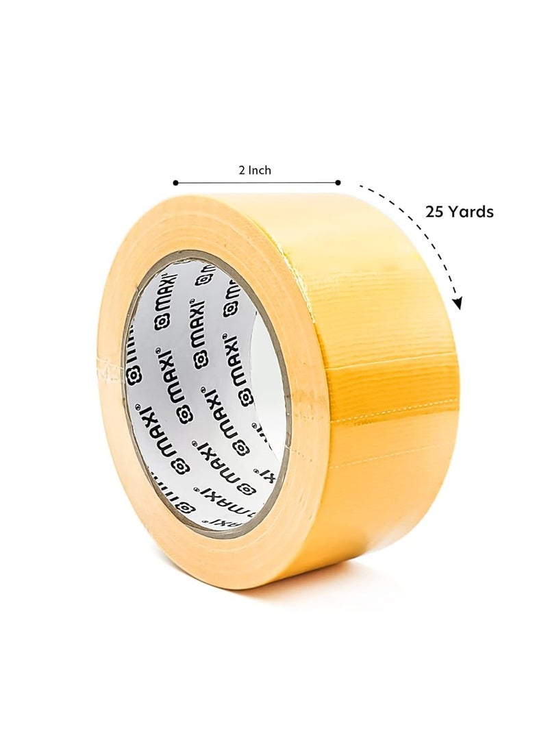 Maxi - Two Inch Wide Yellow Cloth Tape With 25 Yards Length - Image 1