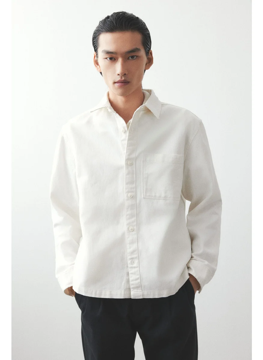 اتش اند ام Regular Fit Cotton Twill Overshirt