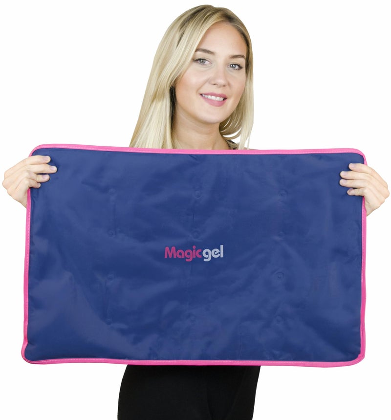 Magic Gel Extra Large & Reusable Ice Pack (15 x 23.5 inches, XL) for Maximum Back and Full Body Pain Relief from Injuries, Swelling, Bruises, Sprains | Ice Blanket for Sleeping & Physical Therapy | By Magic Gel - Image 1