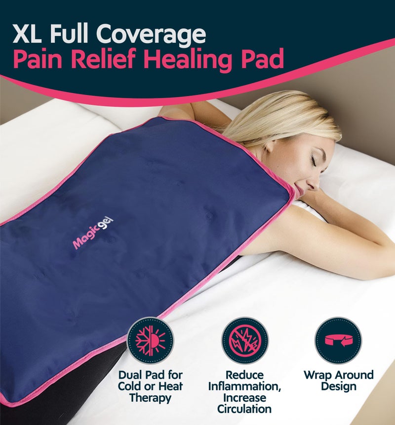 Magic Gel Extra Large & Reusable Ice Pack (15 x 23.5 inches, XL) for Maximum Back and Full Body Pain Relief from Injuries, Swelling, Bruises, Sprains | Ice Blanket for Sleeping & Physical Therapy | By Magic Gel - Image 2