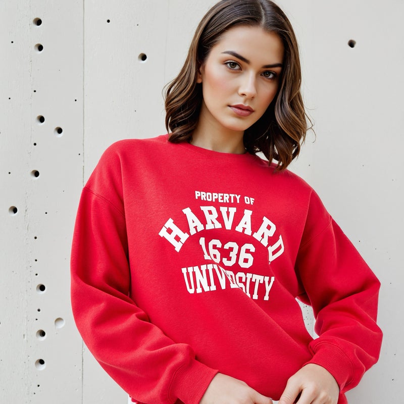 SP Characters Harvard Print Sweatshirt with Crew Neck - Image 4