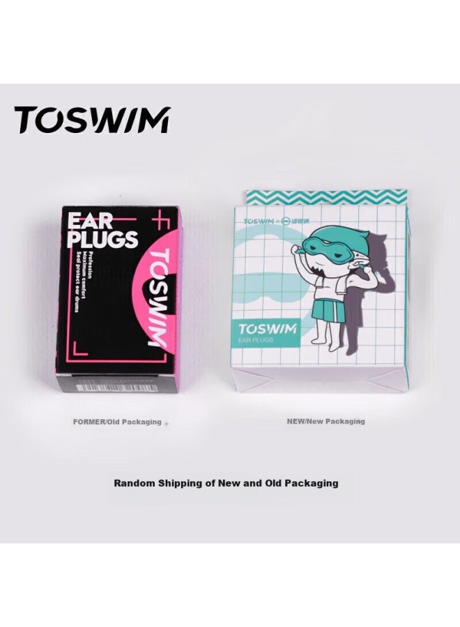 Toswim Professional Swimming Earplugs, Soft And Comfortable, Medium Waterproof, Essential For Ois Externa, Bathing Accessory, Swimming Equipment, Ink Fish Black - Image 2