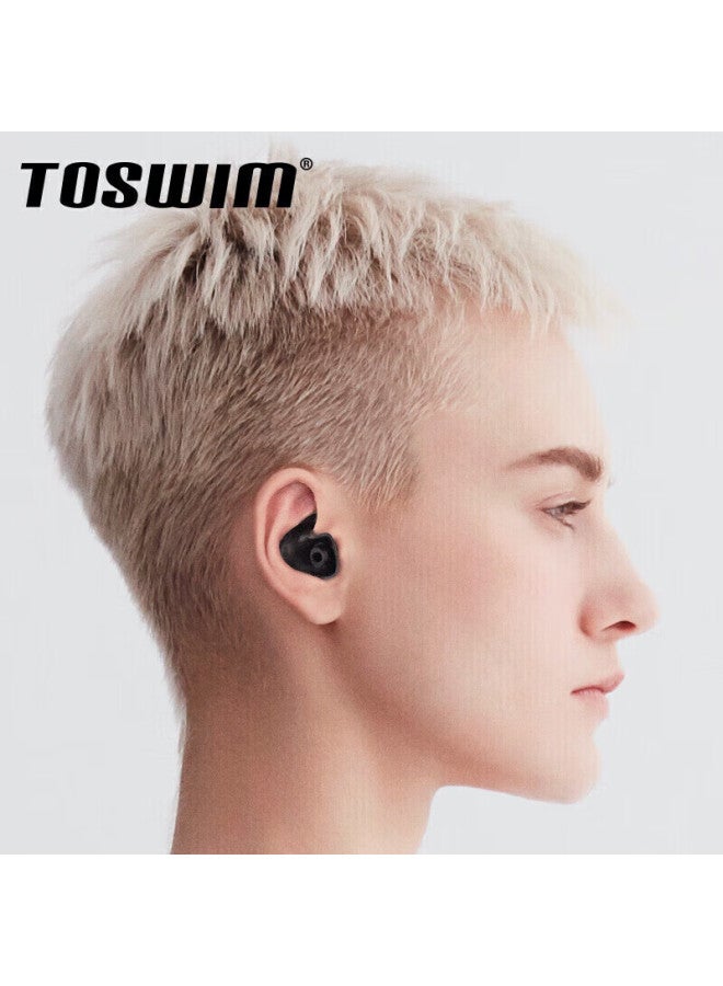 Toswim Professional Swimming Earplugs, Soft And Comfortable, Medium Waterproof, Essential For Ois Externa, Bathing Accessory, Swimming Equipment, Ink Fish Black - Image 4