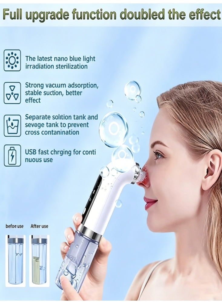 Halamine Electric Pore Vacuum Blackhead Remover Kit, 3 Suction Modes 6 Probes USB Rechargeable Facial Cleanser, Professional Skin Pore Extractor Tool for Removing Acne Grease Pore Dirt - Image 4