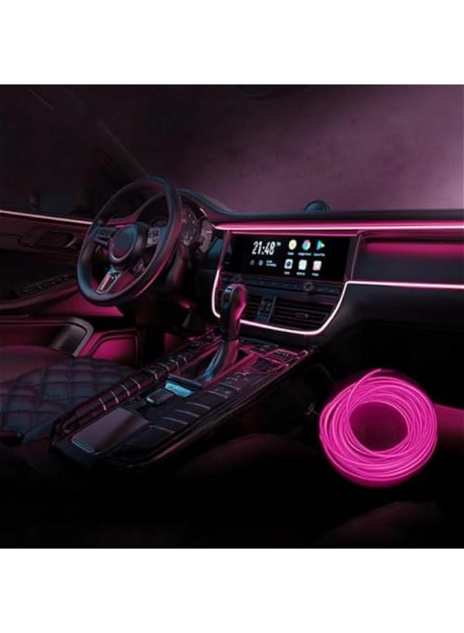 أضواء داخلية للسيارة، شريط إضاءة LED نيون للسيارة بمنفذ USB، مجموعة إضاءة محيطية نيون بتيار مستمر 12 فولت بطول 2 متر/6.56 قدم لإضاءة قيادة آمنة للسيارة، ملحقات تزيين السيارات - Image 1