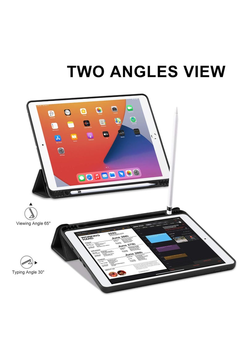 حافظة iPad 9th/8th/7th Generation (2021/2020/2019) مقاس 10.2 بوصة مع حامل قلم رصاص وحافظات حماية بحامل مغناطيسي ناعم ونحيف - Image 4