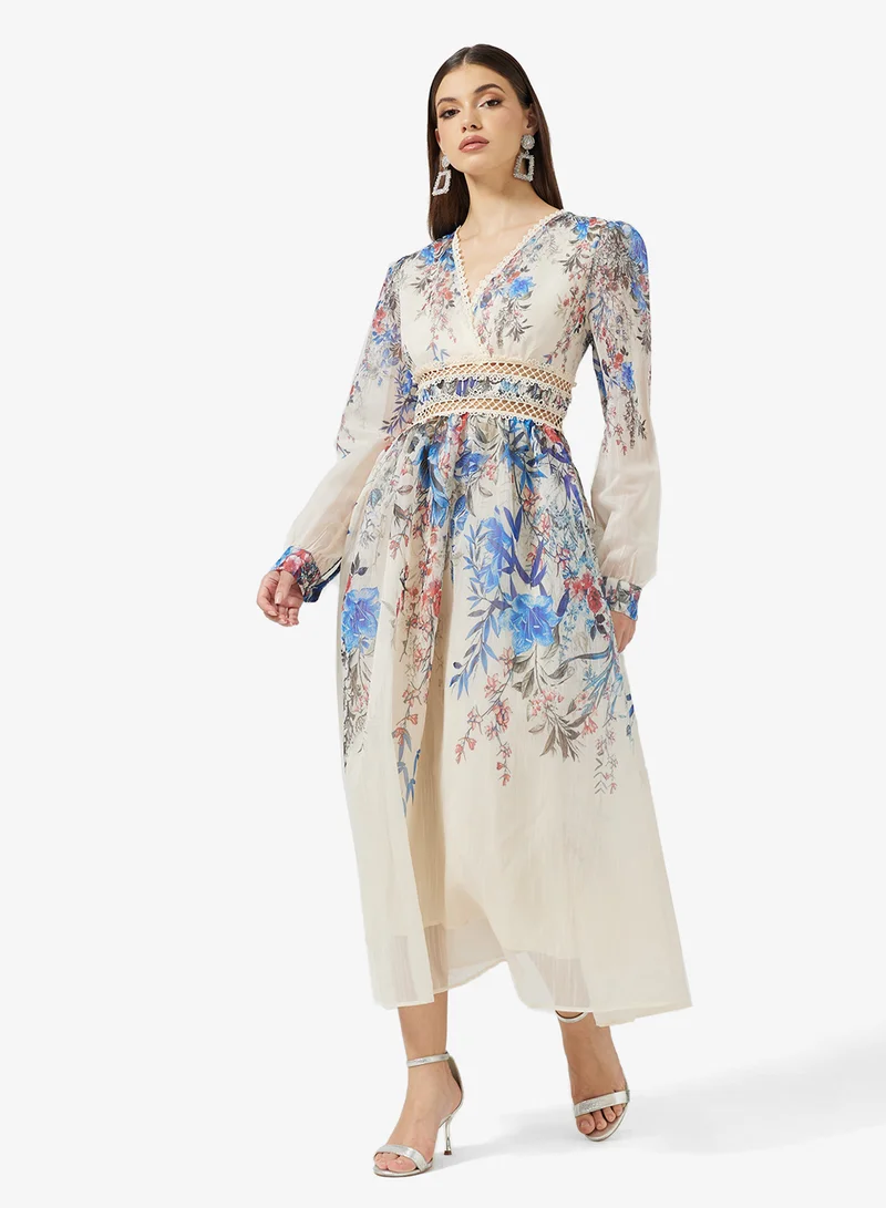 خزانة Floral Print Dress