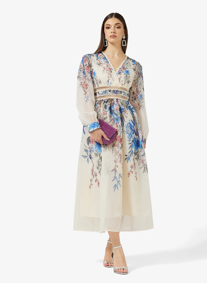 خزانة Floral Print Dress