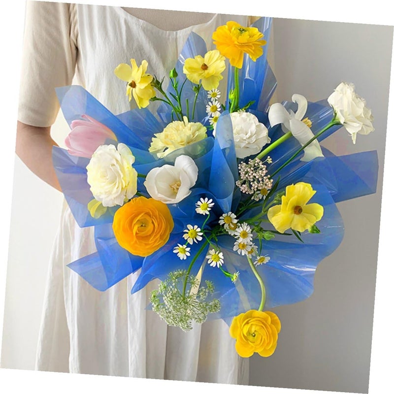 Angoily Candy Color Bouquet Packaging Paper 20 Sheets 58×58cm Blue Wraps for Floral Wrapping and Party Favor Supplies - Image 5