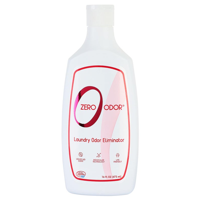 Zero Odor Laundry Odor Eliminator Permanently Eliminate laundry Odor Patented Molecular Technology Best For Clothes Towels Linens Shoes Bags Etc rinse and refresh Again 16oz