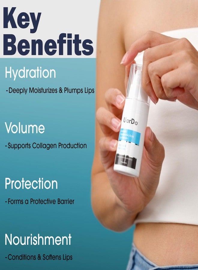 Uardo Quench Hyaluronic Acid Lip Serum 1 Fl Oz / 30 ml - usn108 | Moisturizes Lips | For Dry/Chapped Lips | Hydrating | Adds Plump | For Women and Men - Image 3