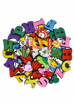Excefore Shoe Charms Crocs Cartoon Letter PVC Decoration for Crocs Shoes ​Bracelet Wristband for Men Women Kids Girl Boy, Buckle Party Favors Birthday Gifts Nurse Charm 61 PCS  - Image 2