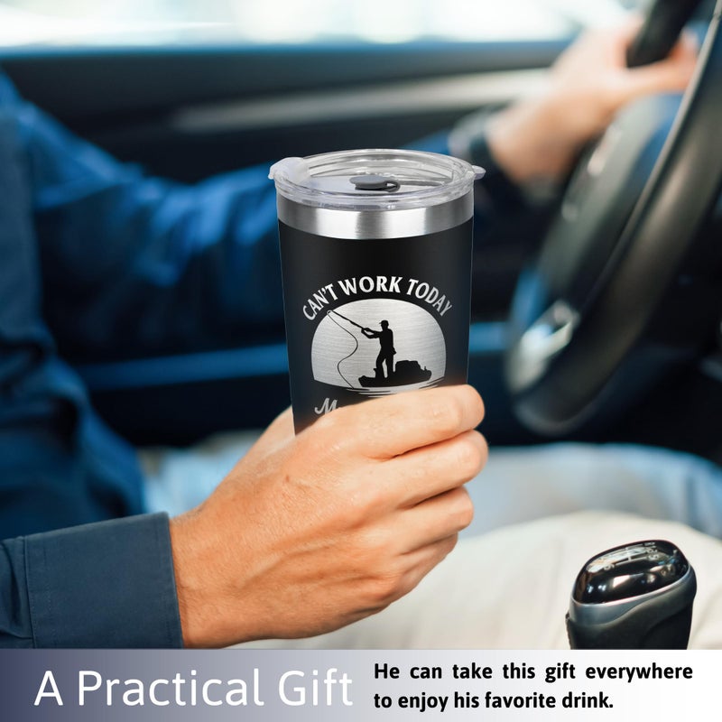 KATLADIZ Fishing Gifts for Men - Fishing Gifts - Gifts for Fisherman  Fisherman Gifts for Men  Fishing Gifts for Boys - Fishing Gifts for Him - Fishing Fathers Day Gift - Fishing Coffee Mug - 20 Oz Tumbler - Image 4