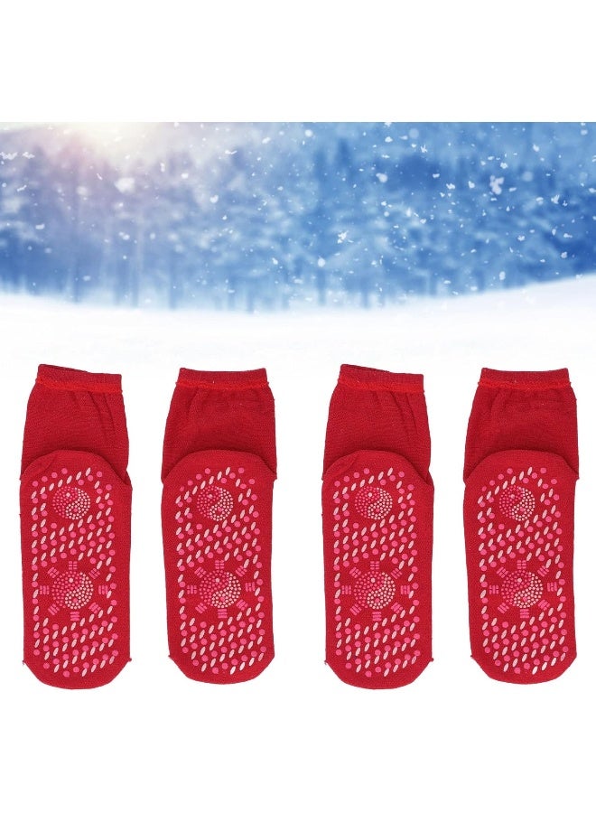 Generic Warm Heated Socks, Strong Elastic 4Pcs Self Heating Socks Tourmaline Design Breathable Soft for Winter - Image 2