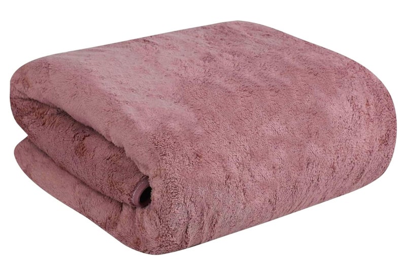 MAXOSHINE 500 GSM Microfiber Towels for Bath Large Size-Super Soft Coral Fleece Bathing Towel with Hook Super Absorbent-Thick Bath Towel for Men and Women-70 x 140 cm (Wine, Pack of 1) - Image 1