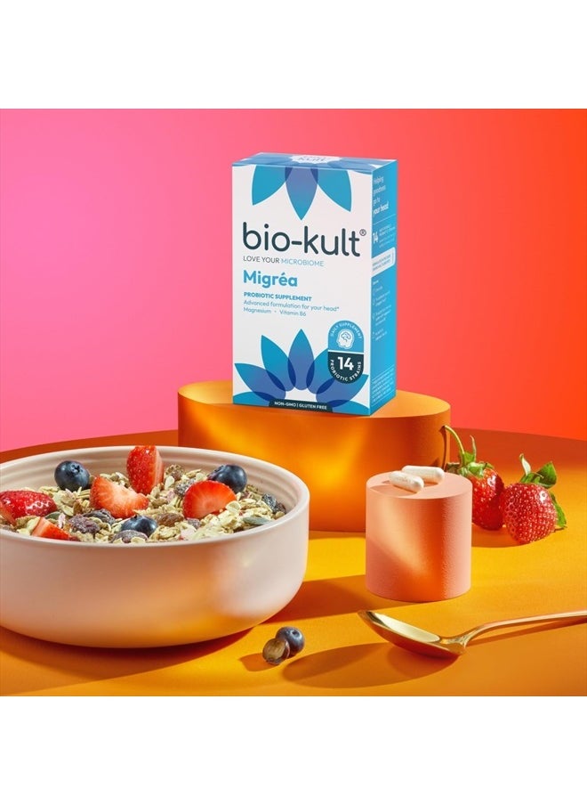 Bio-Kult Migréa Probiotic, Advanced Multi-Strain Formulation with Magnesium and Vitamin B6 – 60 Capsules  - Image 5