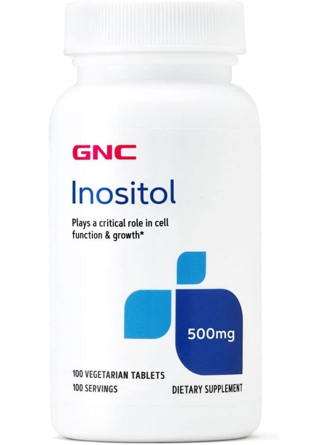 GNC Inositol 500mg Supplement, Supports Cell Function and Growth, 100 Servings - Image 1
