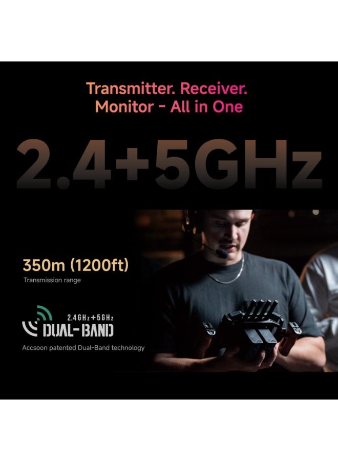 Accsoon CineView M7H Pro 7" Touchscreen Wireless Transceiver Monitor – 1920x1080 1000 Nits, 4K60 HDMI Recording, 350m Dual-Band Wireless TX/RX, LUT Support, Rec.709, Android Smart Monitor (MIT02) - Image 4