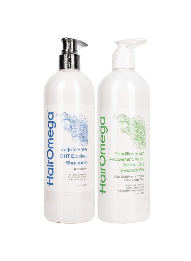 دي آر فورميولاز شامبو وبلسم Hairomega DHT Blocker بزيت الأرجان المغربي وزيت الجوجوبا وزيت الأفوكادو (مجموعة شامبو وبلسم خالية من الكبريتات) - Image 1