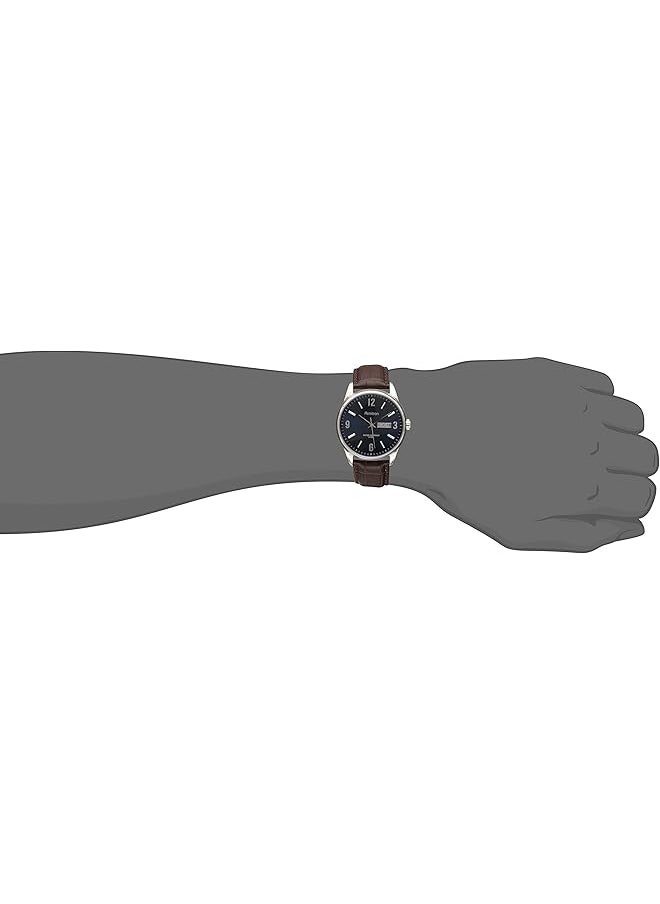 Armitron - Men 20 5048 Day Date Function Dial Croco Grain Leather Strap Watch - Image 1