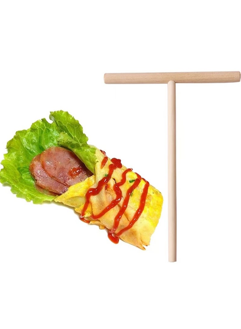 T Shape Wooden Crepe Maker Pancake Batter Spreader Stick Home Kitchen Tool DIY Pancake Restaurant Canteen Specially Supplies - Image 4