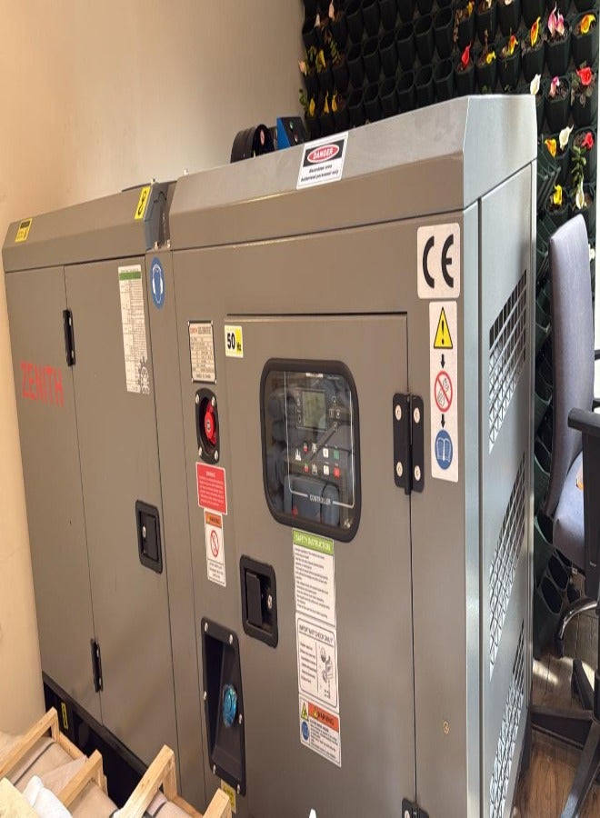 Zenith Super Silent Diesel Generator Set 40KW 60KW 100KW 200KW Heavy Duty Power Backup Genset IN UAE KSA Oman Qatar Kuwait Bahrain - Image 3