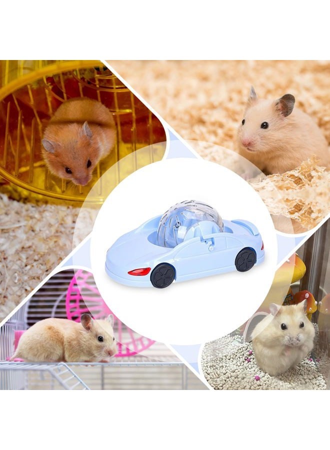 QTLJJBY 3-in-1 Hamster Sport Car, Running Ball and Exercise Wheel Toy, Small Pet Activity Center (Blue) - Image 4