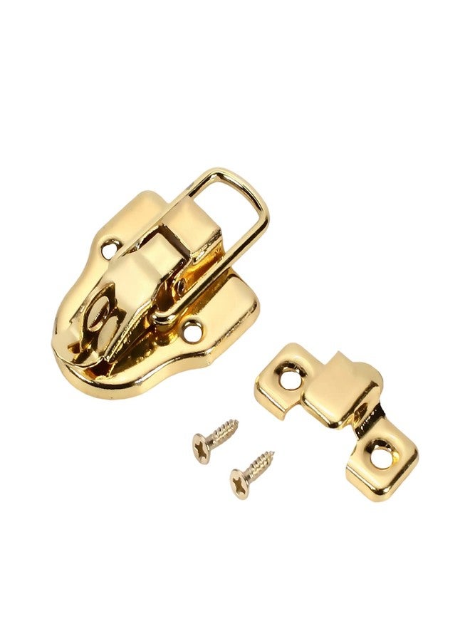 Yinpecly Toggle Catch Lock 2.44'' x 1.57'' (LxW) Retro Decorative Hasp for Suitcase Chest Trunk Latch Clasp, Yellow 5pcs - Image 1