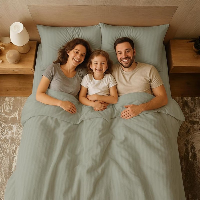 MOONCEE 6Pcs Bed Sheet King Size Set With Duvet Cover 220x240 Microfiber Bed Sheets Bedding Set Includes 1 Fitted Sheet, 1 Quilt Cover & 4 Pillows Cases (Grey, 6Pcs Duvet Cover Set- King) - Image 4