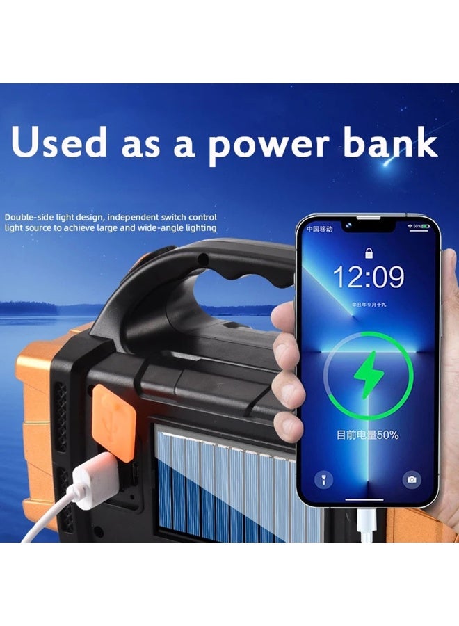 Solar And USB Charging Emergency Light Torch Camping Light Also Power Bank, ip44 Waterproof - Image 4