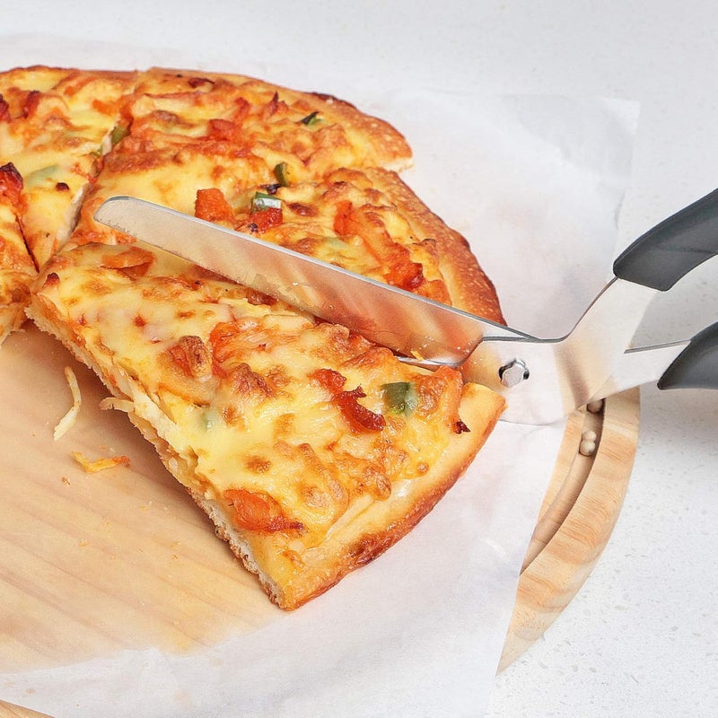 Asdirne Pizza Scissors, Pizza Cutter with Ultra Sharp Detachable Blade and Ergonomic Soft Grip, 10.3Inch, Black&Red - Image 5
