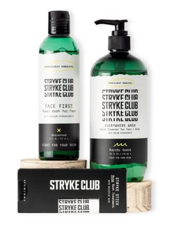 Starter Kit 3-Step Acne Treatment, Face Cleanser, Body Wash, & Acne Spot Treatment, Salicylic Acid & Sodium Hypochlorite Skin Care Set for Fighting Breakouts