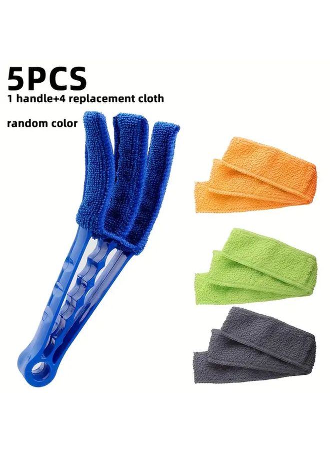 5 Piece Shutter Cleaning Kit With Washable Microfiber Cloths Random Color - Image 1