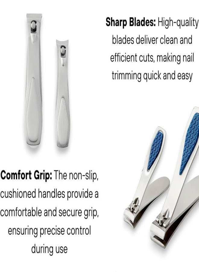DreamCut Twin Pack Nail Clippers - Comfort Grip - Stainless Steel - Image 3