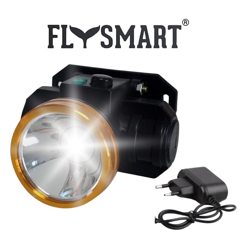Flysmart 2 In 1 Adjustable Ultra Bright Waterproof Rechargeable LED Headlamp Headlight Head Torch - 8 Hours Of Continuous Light Spotlight For Cycling Camping Caving Hiking Hunting And Trekking - Image 3