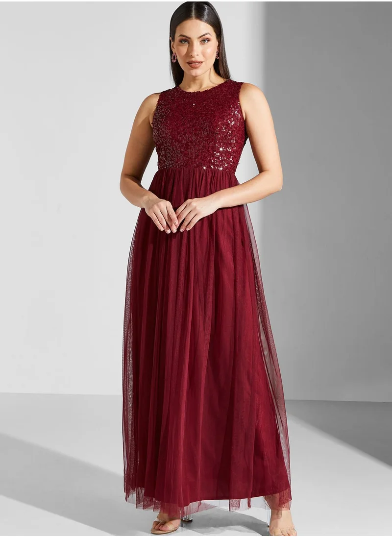 Namshi x Hadia Ghaleb Sequinned Dress