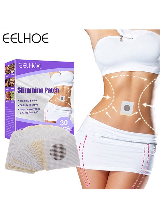 EELHOE 30 pcs Anti Obesity and Weight Loss Magic Patch, Slimming Body Shaping Clinging for Lazy People  Skinny Belly  Arms  Bye Meat Thigh Meat Shaping Navel Stickers - Image 1