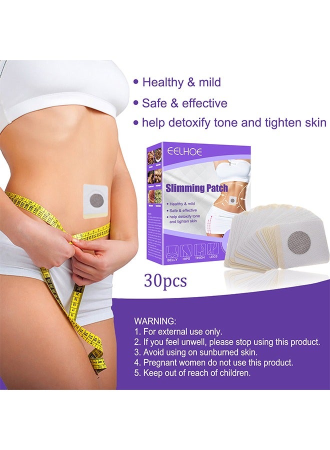 EELHOE 30 pcs Anti Obesity and Weight Loss Magic Patch, Slimming Body Shaping Clinging for Lazy People  Skinny Belly  Arms  Bye Meat Thigh Meat Shaping Navel Stickers - Image 3