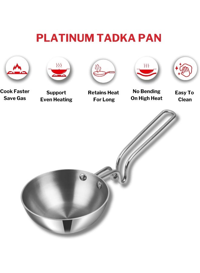 VINOD بان تادكا من الفولاذ المقاوم للصدأ ثلاثي الطبقات من فينود بلاتينيوم - كبير - Image 3